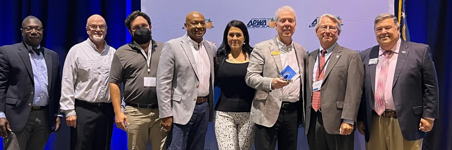 award ceremony for Project of the Year award for Unity Park