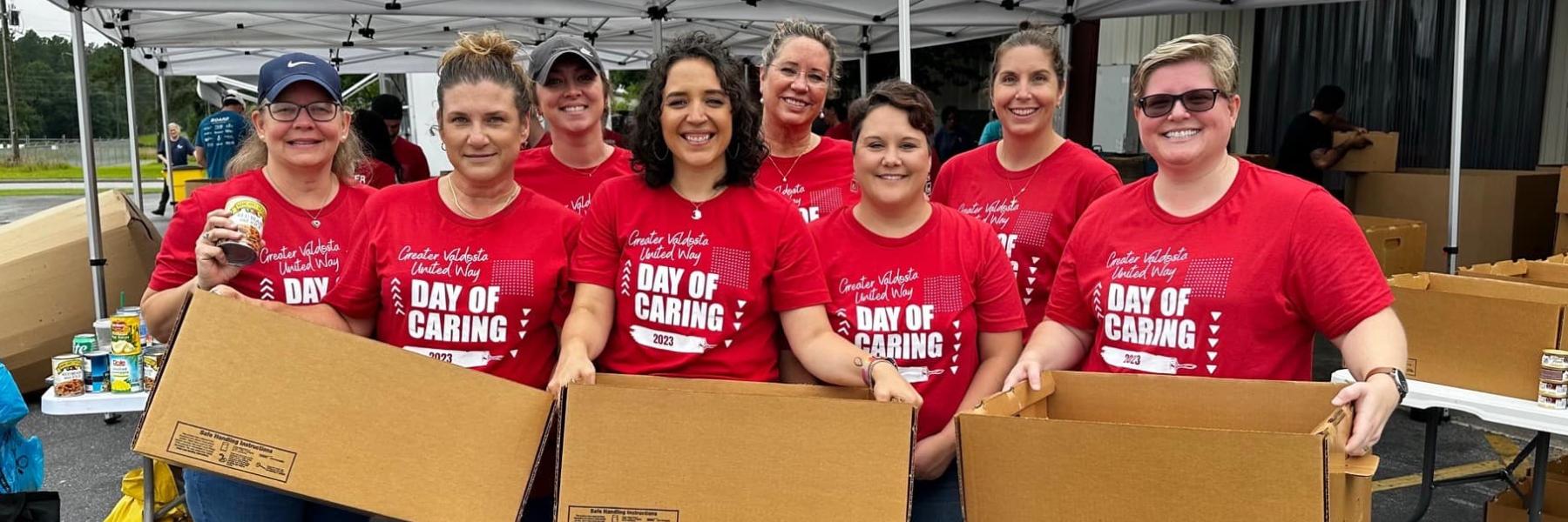 employees participating in the Day of Caring 