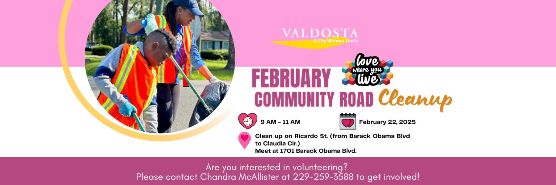 Love Where You Live Road Cleanup Feb. 2025 Homepage Slider