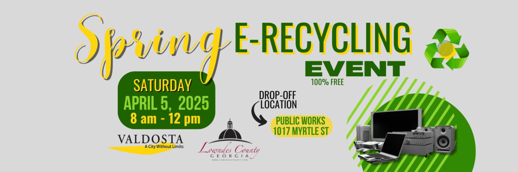 2025 Spring E-Recycling Event Homepage Slider Banner